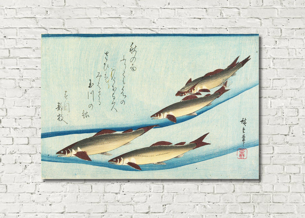 Fish Print Trout Andō Hiroshige, Japanese Art