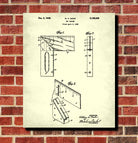 Carpenters Try Square Patent Print Hand Tools Blueprint Workshop Poster