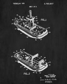 Tug Boat Blueprint Art Nautical Patent Print Sailing Poster