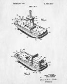 Tug Boat Blueprint Art Nautical Patent Print Sailing Poster