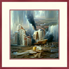 Twisted City, Framed Urban Abstract Fine Art Print