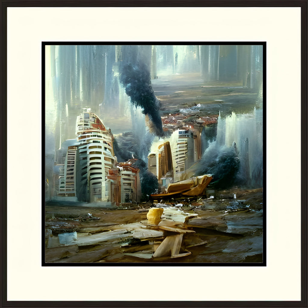 Twisted City, Framed Urban Abstract Fine Art Print