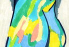 Abstract Nude Girl, Twister, Bright Art Print