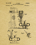 Tyre Fitting Patent Print Garage Blueprint Workshop Poster