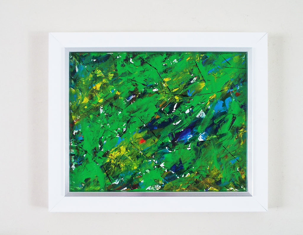 Abstract Landscape Painting Framed Original Art Tropical Forest - OnTrendAndFab
