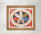 Hilma Af Klint Abstract Framed Art Print, Evolution, No. 15, Group IV, The Seven-pointed Stars, 1908