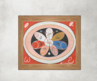 Hilma Af Klint Abstract Framed Art Print, Evolution, No. 15, Group IV, The Seven-pointed Stars, 1908