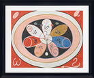 Hilma Af Klint Abstract Framed Art Print, Evolution, No. 15, Group IV, The Seven-pointed Stars, 1908