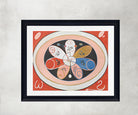 Hilma Af Klint Abstract Framed Art Print, Evolution, No. 15, Group IV, The Seven-pointed Stars, 1908