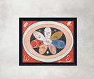 Hilma Af Klint Abstract Framed Art Print, Evolution, No. 15, Group IV, The Seven-pointed Stars, 1908