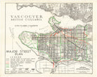 Vancouver City Street Map Print Vintage Poster Old Map as Art - OnTrendAndFab