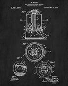 Vending Gumball Machine Patent Print Man Cave Poster Workshop Blueprint - OnTrendAndFab