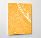 Vienna City Street Map Print Modern Feature Wall Art Poster