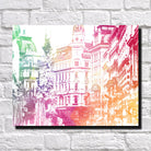 Vienna City Skyline Print Landscape Poster Feature Wall Art