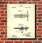 Vise Patent Print Hand Tools Blueprint Workshop Poster