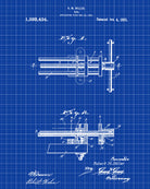 Vise Patent Print Hand Tools Blueprint Workshop Poster