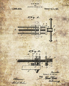 Vise Patent Print Hand Tools Blueprint Workshop Poster