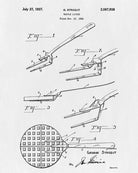 Waffle Fork Patent Print Cafe Poster Kitchen Wall Art - OnTrendAndFab