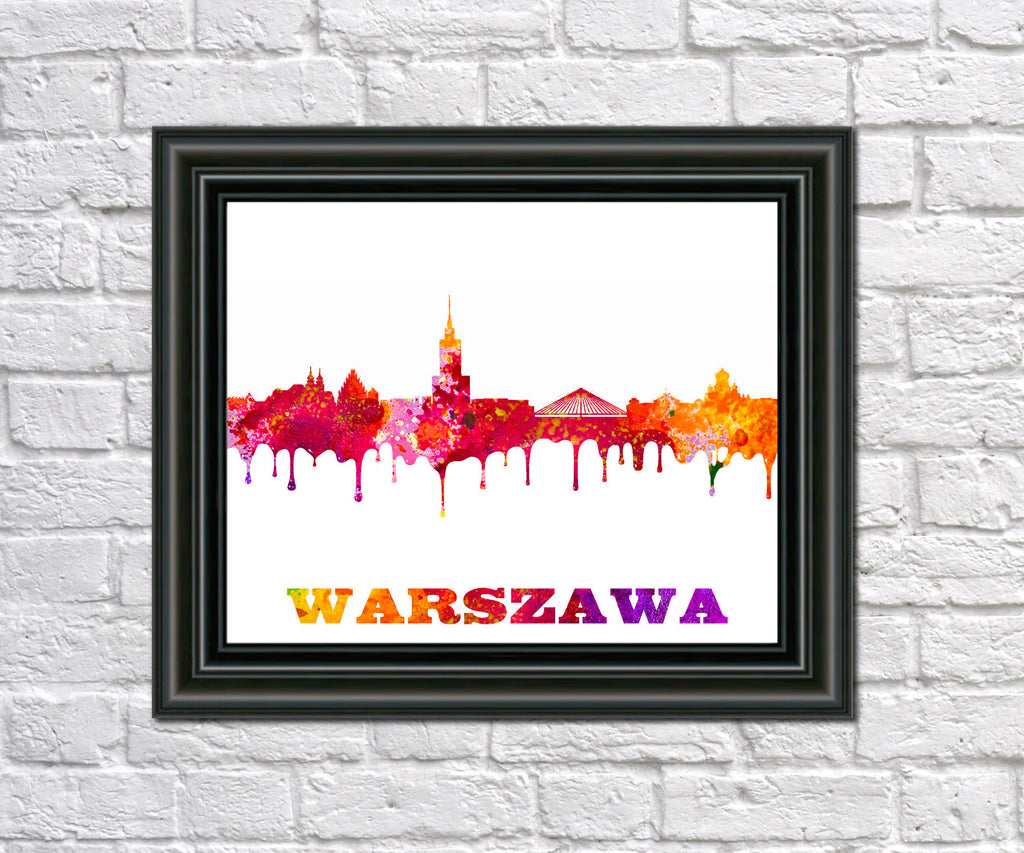 Warsaw City Skyline Print Wall Art Poster Poland - OnTrendAndFab
