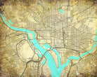 Washington DC City Street Map Custom Wall Map Print - OnTrendAndFab