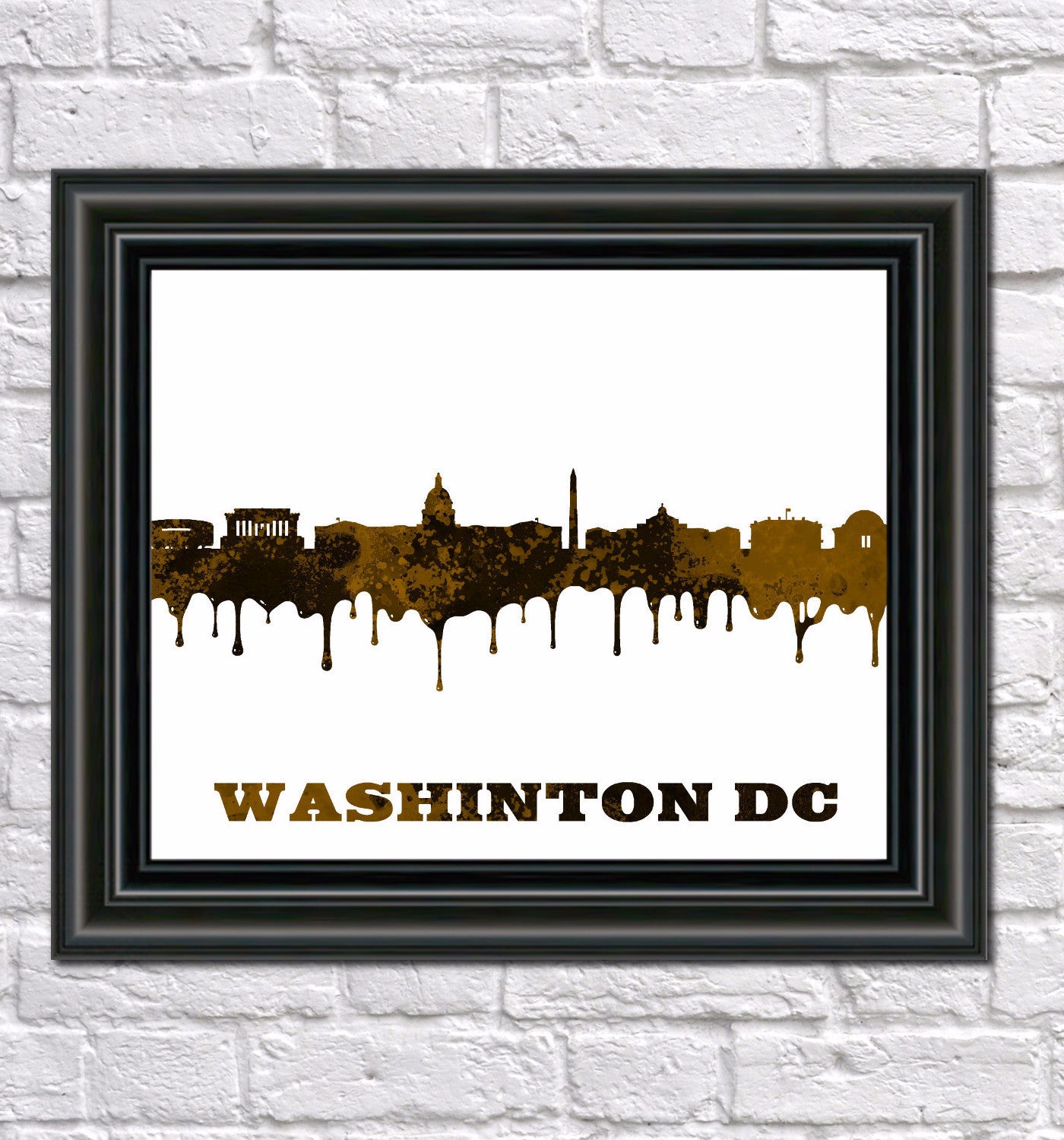 Washington DC City Skyline Print Wall Art Poster USA