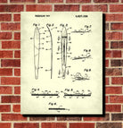 Water Ski Patent Print Art Water Skiing Sports Poster