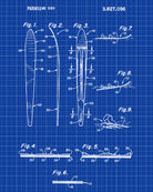 Water Ski Patent Print Art Water Skiing Sports Poster