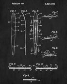 Water Ski Patent Print Art Water Skiing Sports Poster