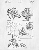 Weight Lifting Patent Print Poster Barbell Blueprint