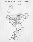 Gym Equipment Patent Print Body Building Poster Weights Art