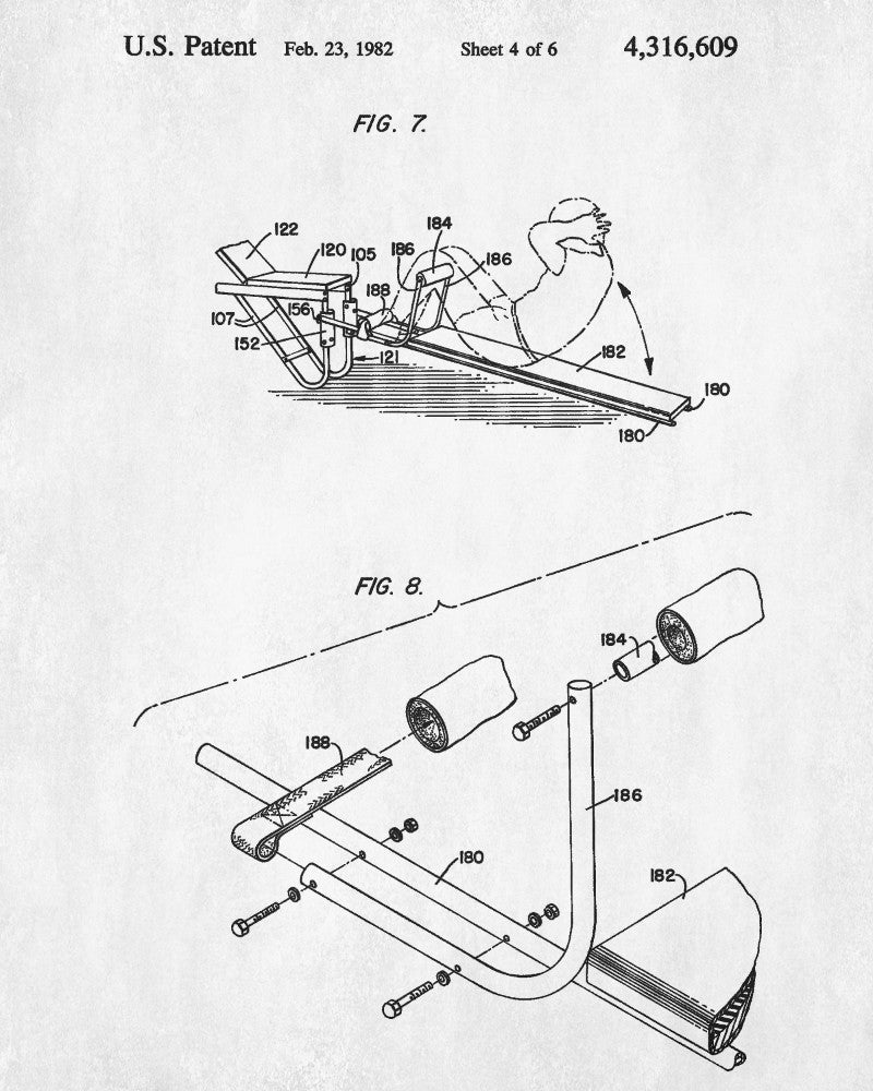 Gym Equipment Patent Print Body Building Poster Weight Training