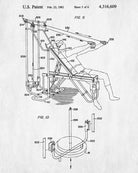 Weight Training Patent Print Body Building Poster Gym Equipment