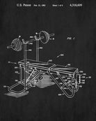 Gym Equipment Patent Poster Weights Art Print