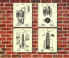Whiskey Patent Prints Set 4 Cafe Posters Bar Wall Art