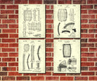 Whiskey Patent Prints Set 4 Cafe Posters Bar Wall Art