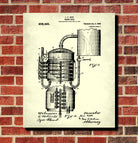 Whiskey Still Patent Moonshine Print Whisky Poster