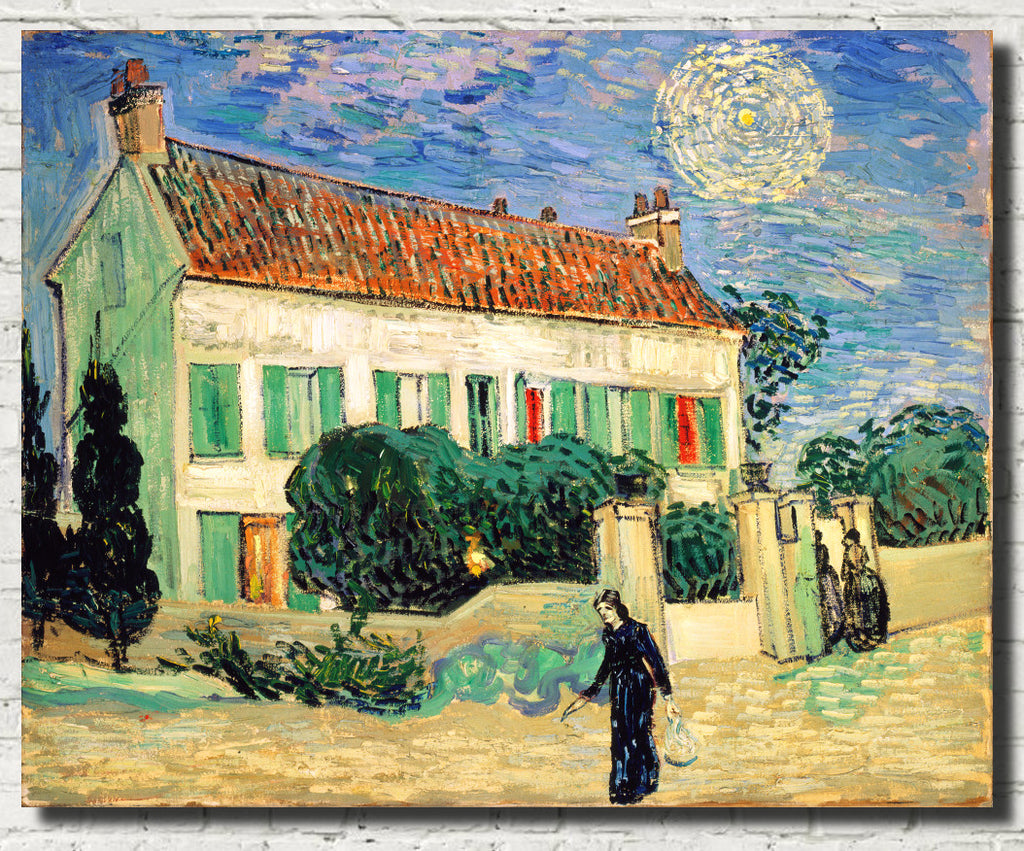 Vincent Van Gogh Fine Art Print, White House at Night