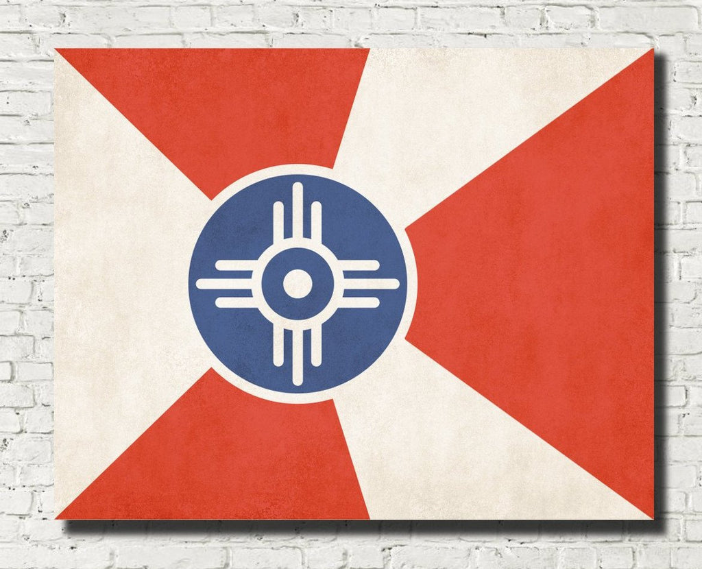 Wichita Kansas City Flag Print