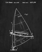 Windsurfer Patent Print Nautical Art Windsurfing Poster