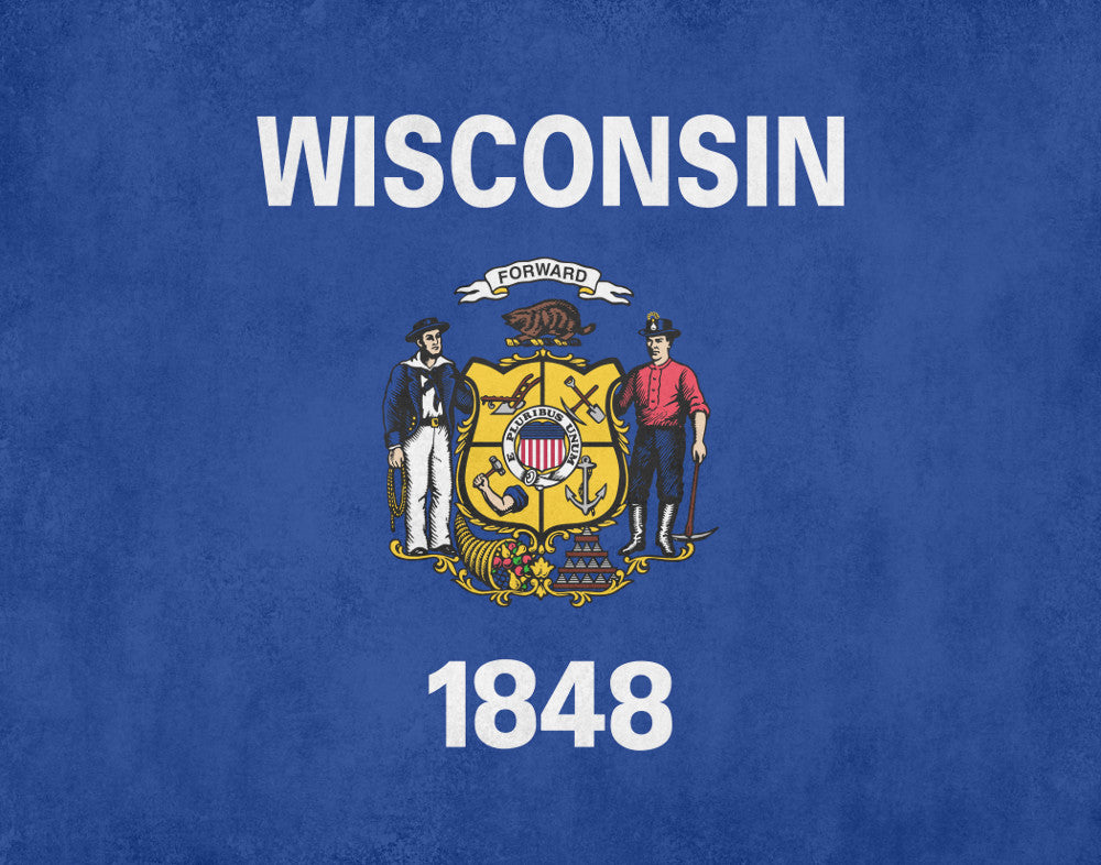 Wisconsin State Flag Print