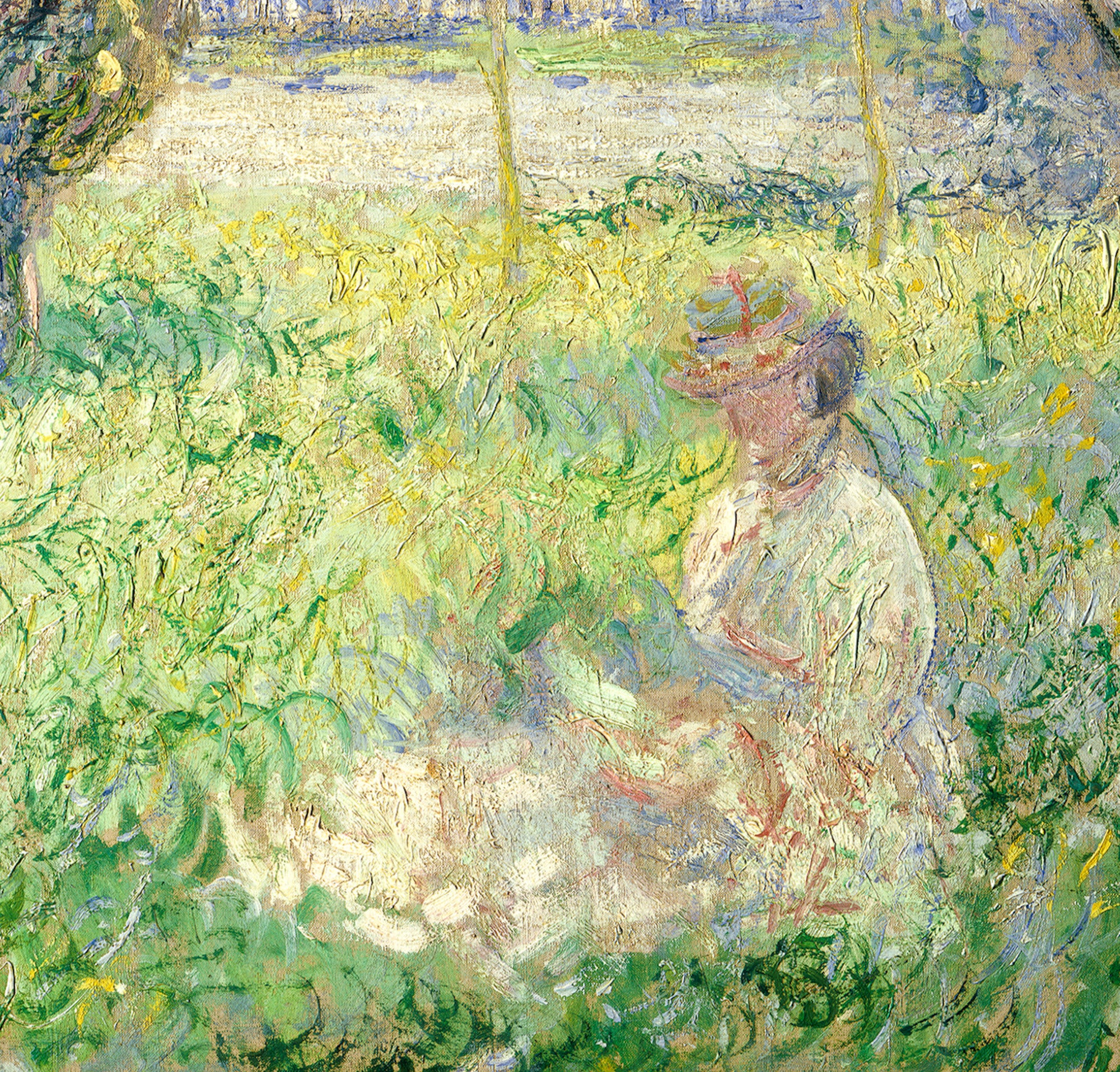 Claude Monet Fine Art Print, Woman Seated Under Willows