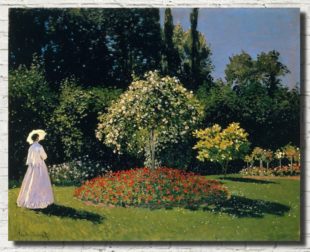 Claude Monet Fine Art Print, woman in the garden