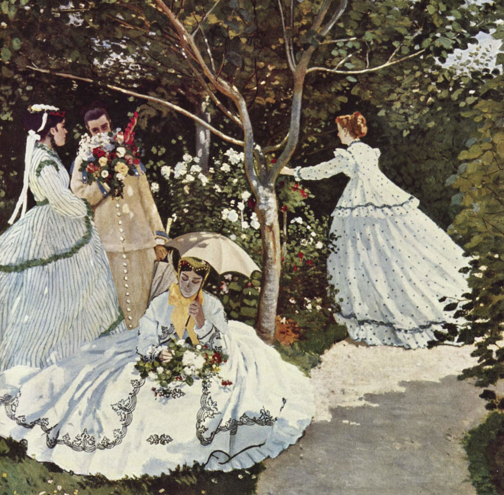 Claude Monet Fine Art Print, women in the garden