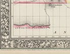 World Map 1860 Mercator Projection, Mitchell  9573