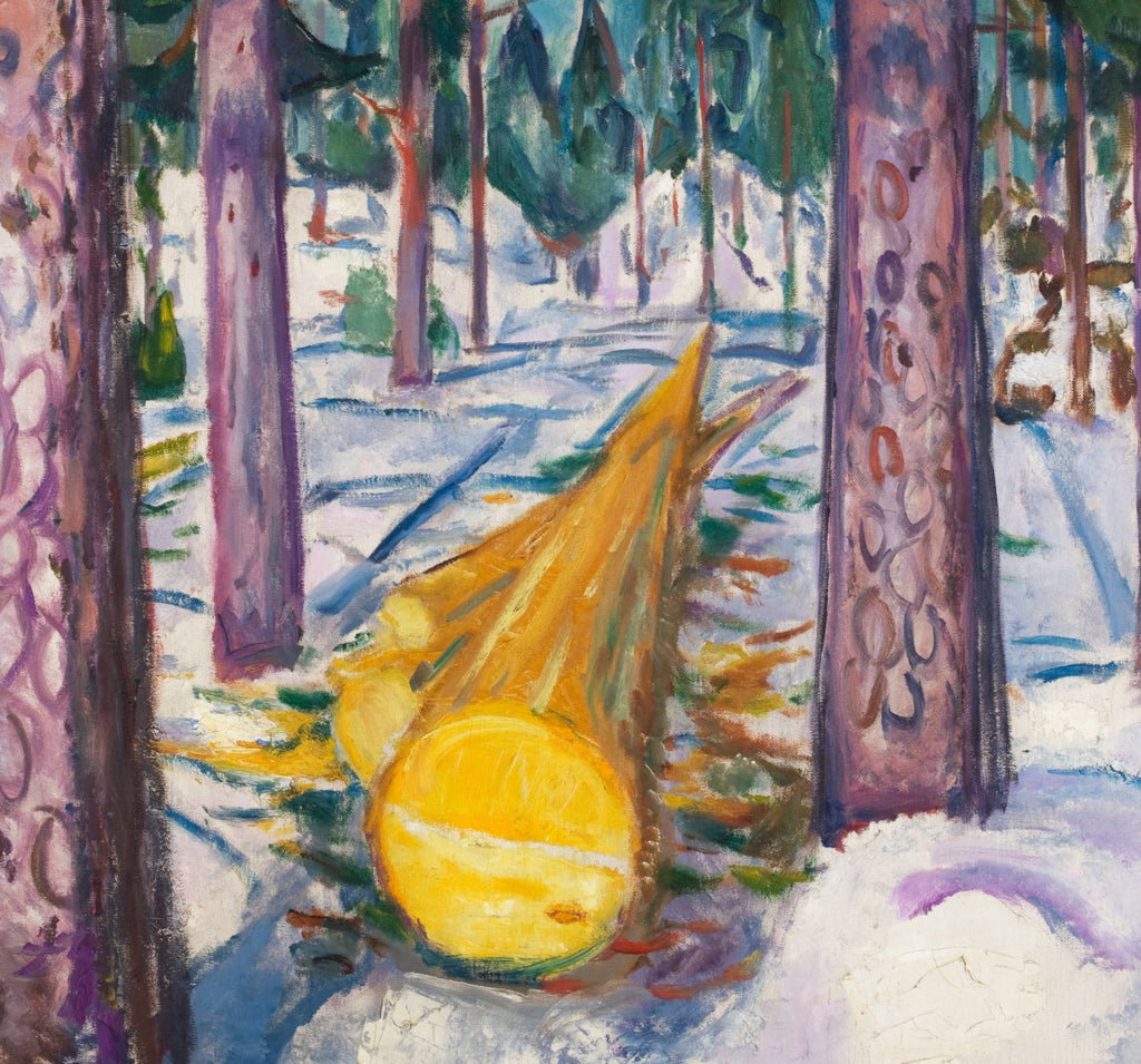 Edvard Munch Fine Art Print, Yellow Log