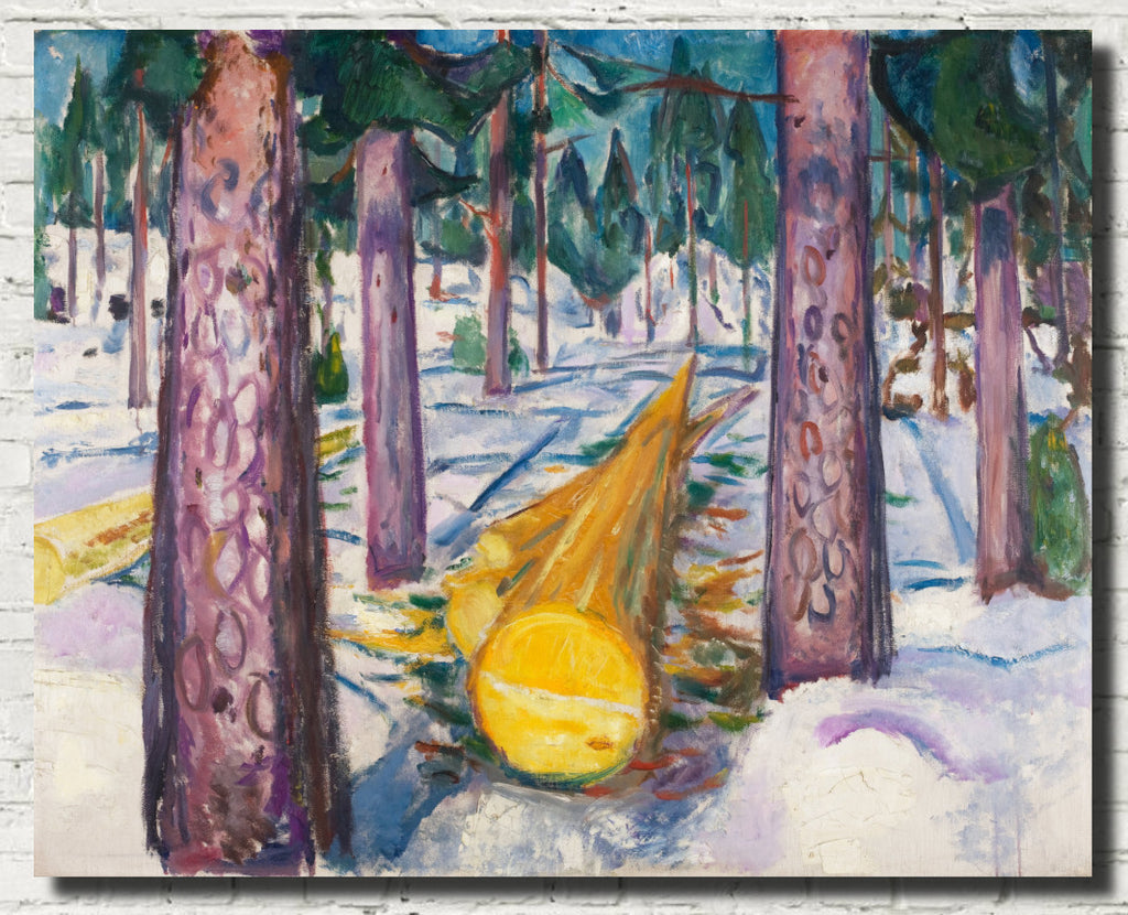 Edvard Munch Fine Art Print, Yellow Log