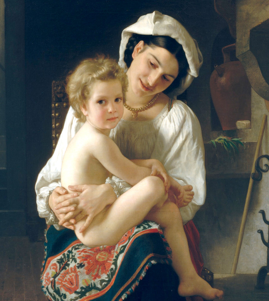 William-Adolphe Bouguereau, Fine Art Print : Young Mother Child